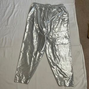 Metallic kurta pants
